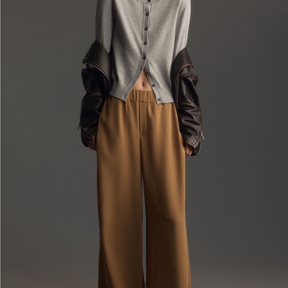 NWT Anthropologie Mustard Wide-Leg Pants